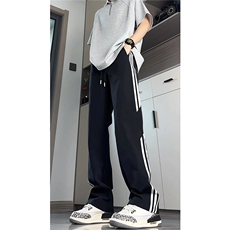 高个子加长男裤子夏季冰丝薄款休闲裤190cm115条纹运动裤KZ048P50，男装休闲裤，电商B312