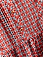 淑女风格纹连衣裙女春夏收腰显瘦中长裙格子裙子，女装连衣裙，水衣源