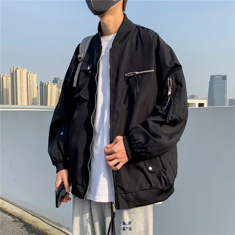 棒球服夹克男韩版潮流美式高街帅气2024春季新款ins外套W5176-P59图片