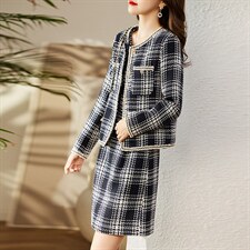 2022秋装新款法式小香风套装套裙半身裙气质显瘦（单件售卖），女装套装/套裙，贵人树