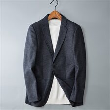 2020男士秋冬毛呢西装上衣单件外套商务休闲纯色西服87P155，男装西服，电商D225