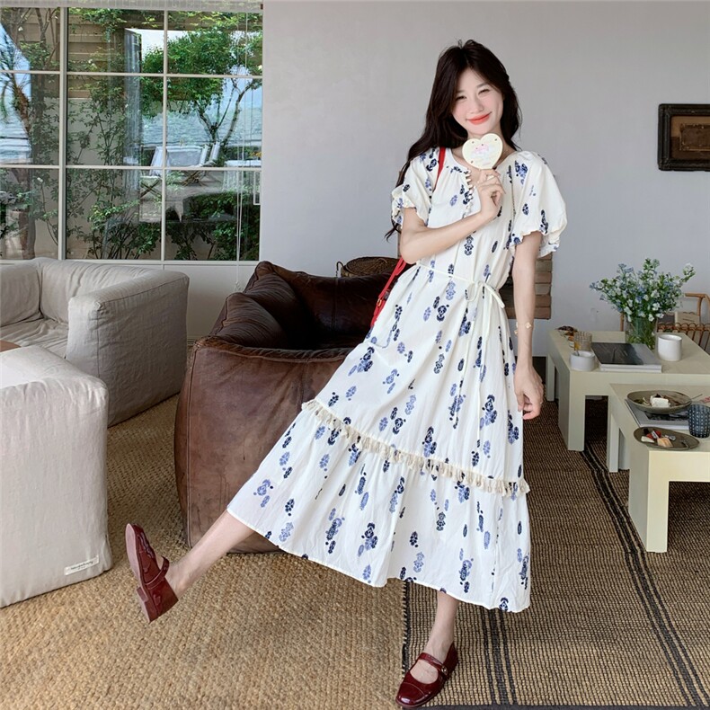 现货210-3263-P135-K198新款碎花温柔风连衣裙,女装连衣裙,浙宝210（原浙宝191）