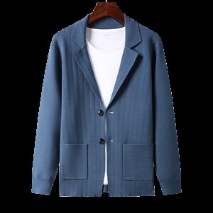 春秋季新款男士西服宽松中年商务休闲外套高端潮流时尚百搭小西装图片