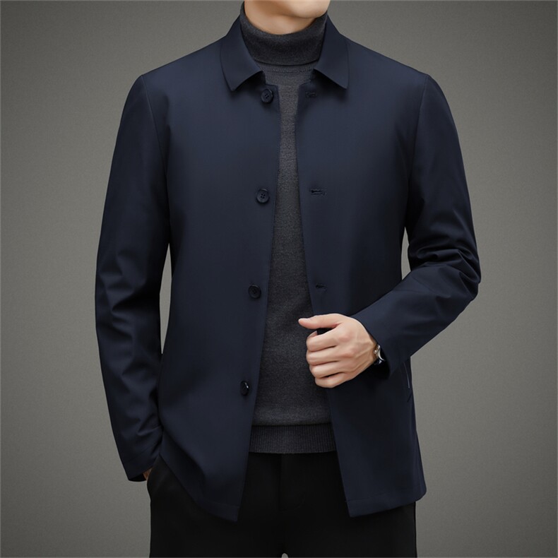 羽绒服男士翻领保暖加厚冬季新款中年商务休闲可脱卸内胆上衣男装,男装羽绒服,电商B212（原钱塘6029）