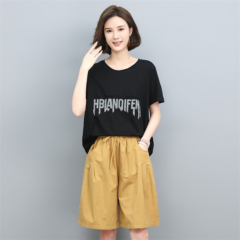 时尚宽松显瘦夏季休闲裤女高腰百搭阔腿裤图片