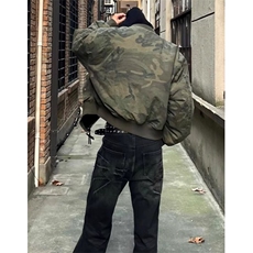 假两件迷彩连帽外套男款廓形高级感飞行服夹克MB963，男装夹克，星座1116A（原606A-3）