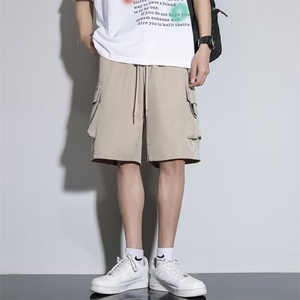 工装短裤男士2024夏季宽松运动休闲潮牌冰感五分裤子  D119图片