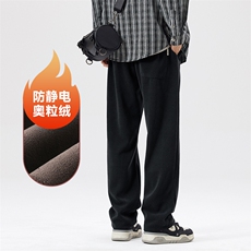 A178-1DY518AP85雪尼尔面料秋冬季加绒美式休闲卫裤，男装休闲裤，电商A178-1