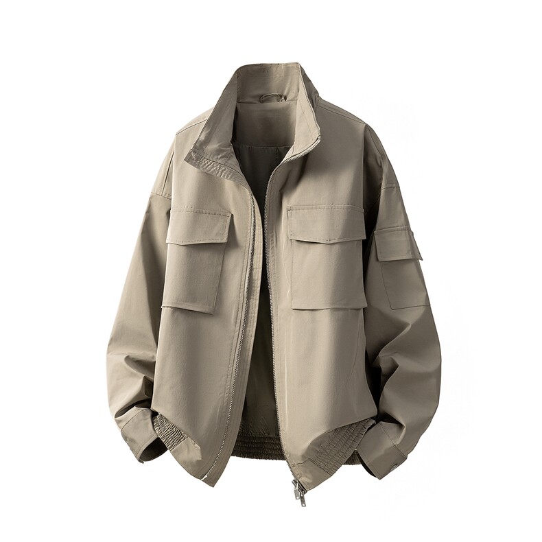 1立领多口袋工装大码M-5XL夹克男：聚酯纤维JK77987P85控138，男装夹克，星座226-2