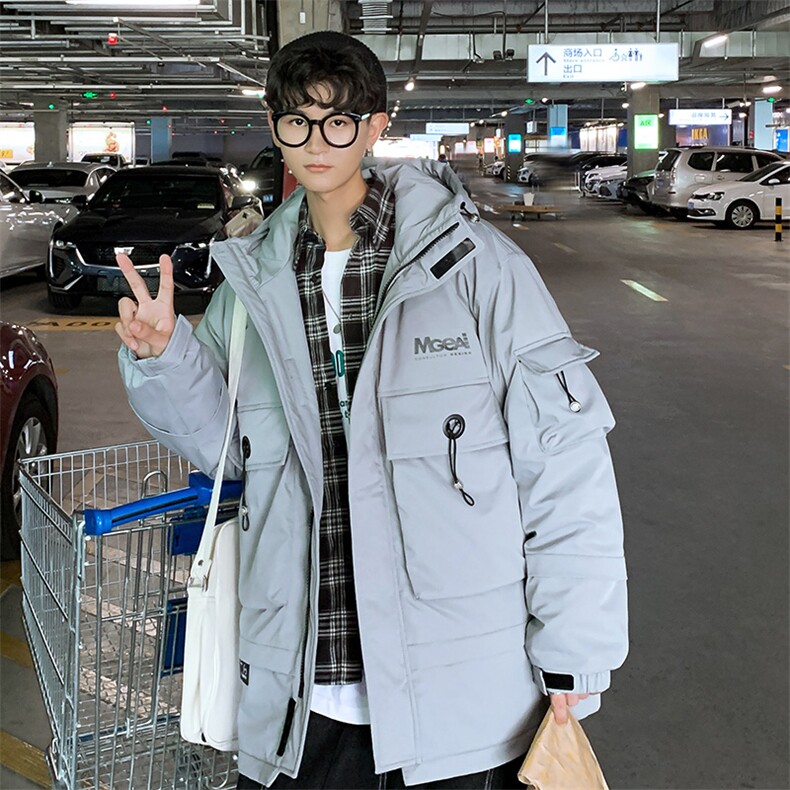 冬季工装大口袋羽绒服90白鸭绒抗寒外套男A436-918-P195控价258,男装羽绒服,电商A436