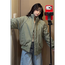 现货美式高街休闲棉衣夹克三防立领纯色户外工装加厚棉服外套，男装夹克，电商A486