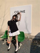 黑色结上衣，其它，Queena PHoebe