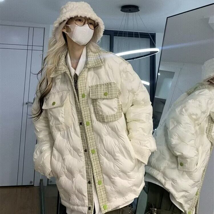 有货 美式慵懒小香风棉服外套女冬季宽松百搭加厚棉衣L2122-P105图片