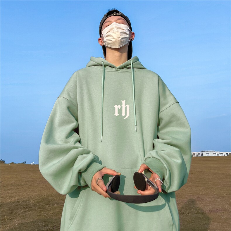 ！秋季重磅宽松大码港风rh印花连帽卫衣LW68-特p35,男装卫衣,星座508（原C305）