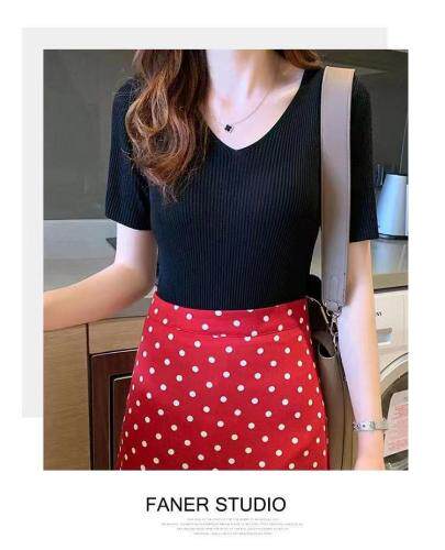 (现货)夏季新品糖果色显瘦冰丝小衫，女装，艺尚丽人