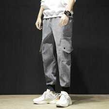 20春季新款日系黑墙大码工装灯芯绒潮流宽松休闲裤K1012-P45，男装休闲裤，电商A009A（原A058A）