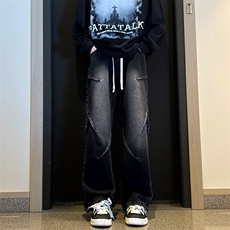 春秋季水洗牛仔衬衫男青少年潮牌长袖夹克初高中学生帅气翻领外套，男装衬衫，星座813-2