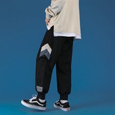 秋冬季韩版潮流运动卫裤男抽绳束脚休闲裤子K83-P50，男装休闲裤，电商C305A
