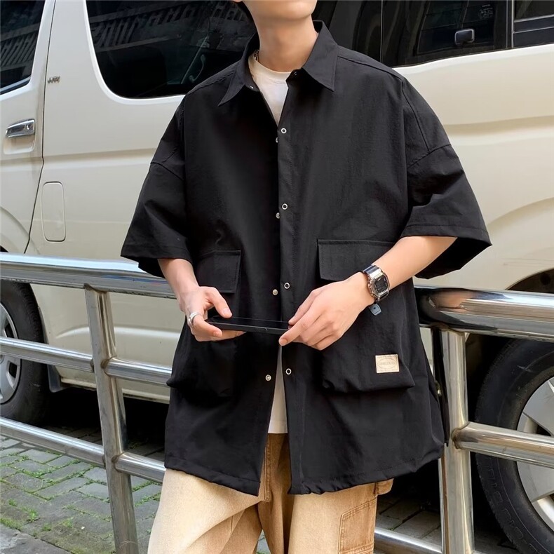 日常日系青春流行简约潮流标准衬衫男新款JC308P34,男装衬衫,星座1116-2
