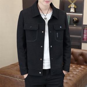 秋季高品质男式翻领夹克外套型男休闲百搭青年外套男N7903-P110