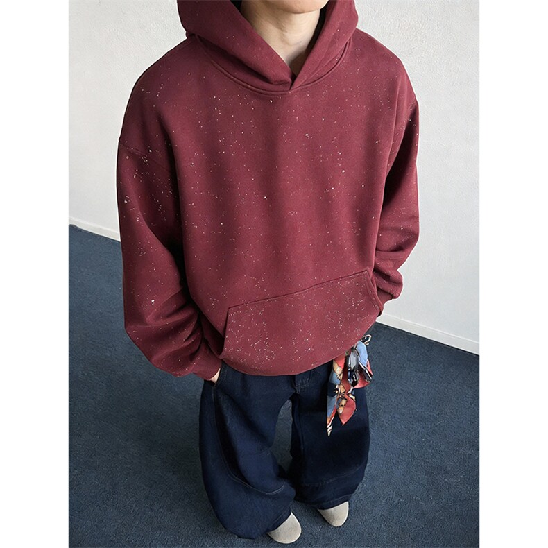 抖音得物高品质二开26春装美式高街结构满天星连帽卫衣外套CM10,女装短外套,电商A486