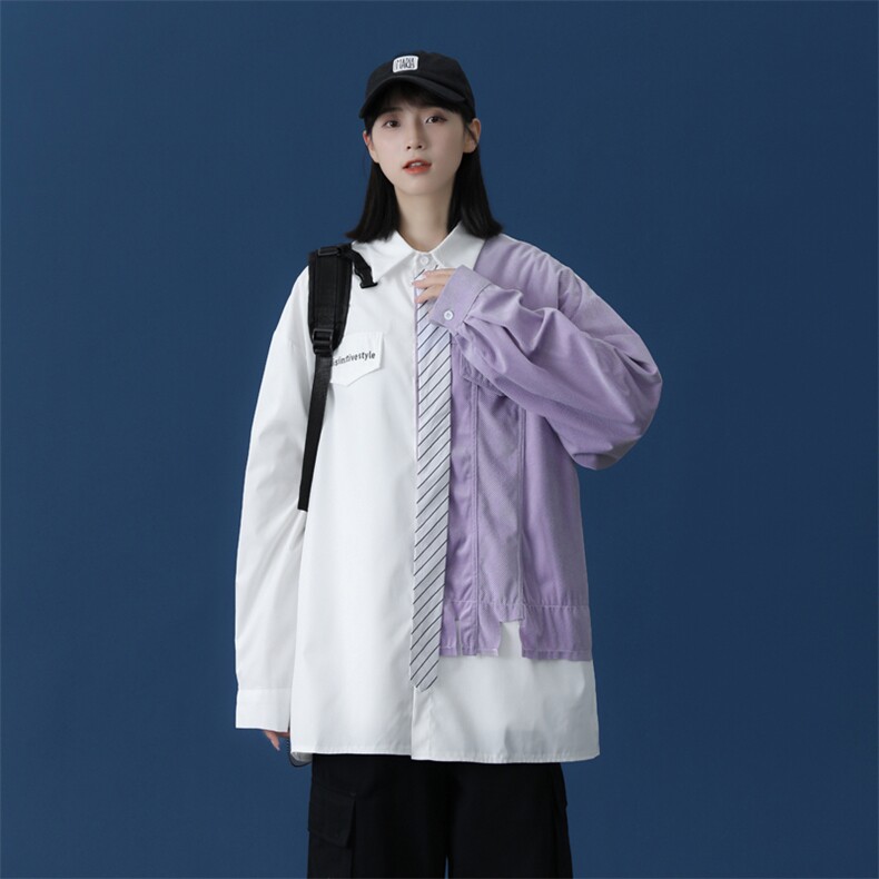衬衫女新款韩版女装宽松高级质感长袖衬衣C8003P40,男装衬衫,星座1116-2