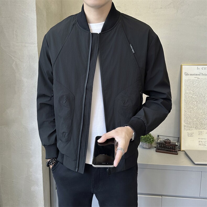 1809P95棒球领拉条夹克外套,男装夹克,星座414（原B263）