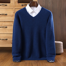 时尚百搭男士V领羊毛衫经典简约保暖毛衣高品质秋冬新品男装，男装羊毛衫，暖钟情羊绒