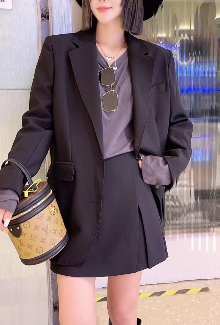 2022秋季新款垂感小众休闲高级感显瘦百搭西装外套,女装西装,L·H·X
