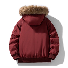 冬季美式cleanfit棉服毛领加绒加厚潮牌撞色棉服外套MY6868-P88，男装棉衣，星座610B-1