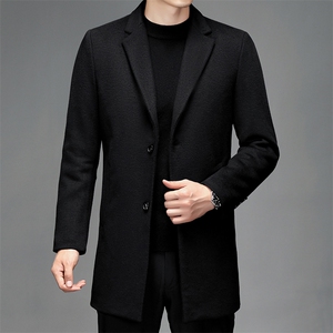 S9103秋冬男士毛呢大衣修身羊毛外套商务休闲高端西服P150图片