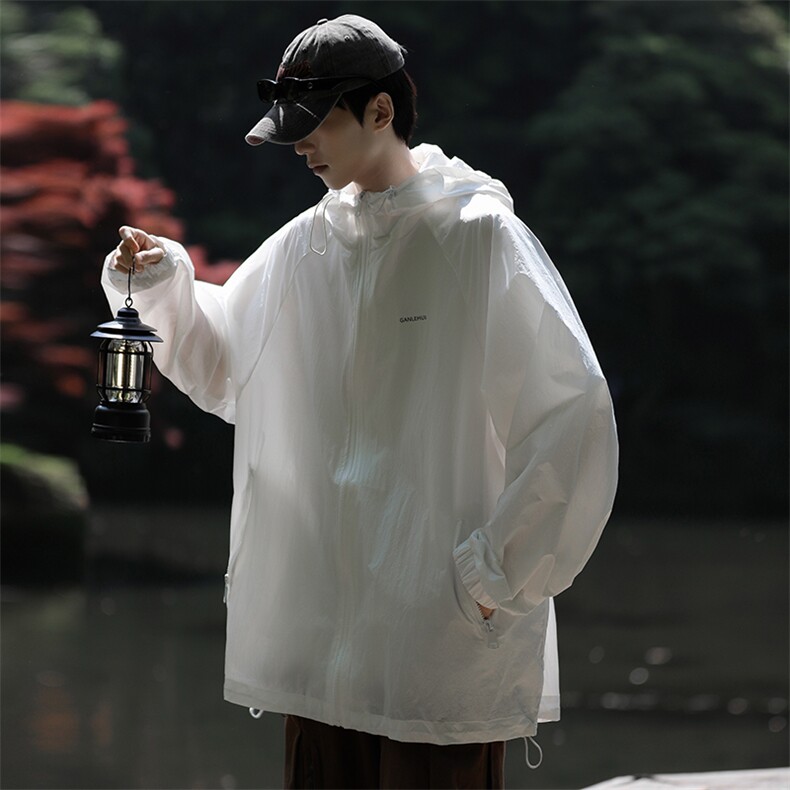防晒衣男女韩版潮流百搭宽松帅2026夏季薄款连帽ins外套W4829-P35，男装防晒衣，星座412
