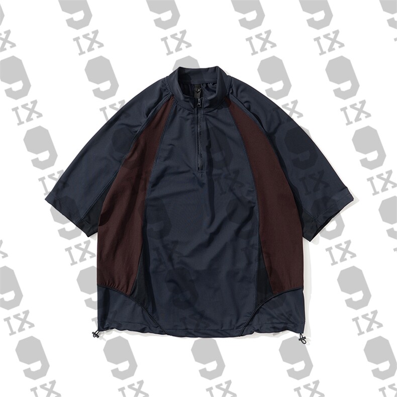 9IX蓝朋友/轻户外机能拼色短袖速干登山宽松T恤男女同款GA-563，男装T恤，电商基地S007