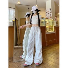 AK2215-P40碎花工装裤女夏季高腰宽松休闲阔腿裤，男装工装外套，星座617A-2