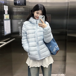 A587-P95 2025新款棉服外套中款设计感时尚百搭宽松棉服图片