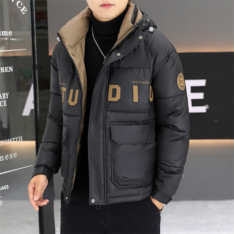冬季新款加厚棉衣男休闲连帽棉衣潮流棉服外套-M837-P115,男装棉衣,星座310B-3