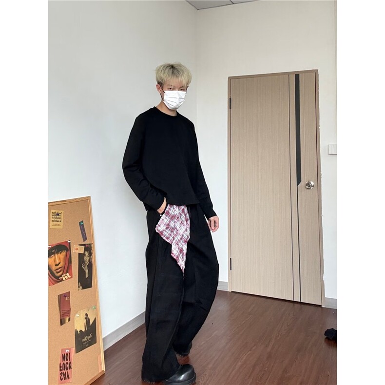 流行百搭文艺简约慵懒潮流时尚原宿气质牛仔长裤新款XN7031,男装休闲裤,星座208-5