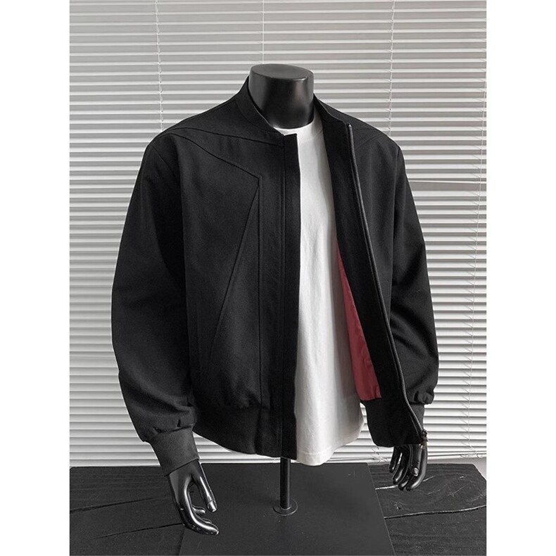 1506-1/J25991/P60硬汉穿搭短款外套男秋季红内工装棒球服百搭潮,男装工装外套,星座1506-1