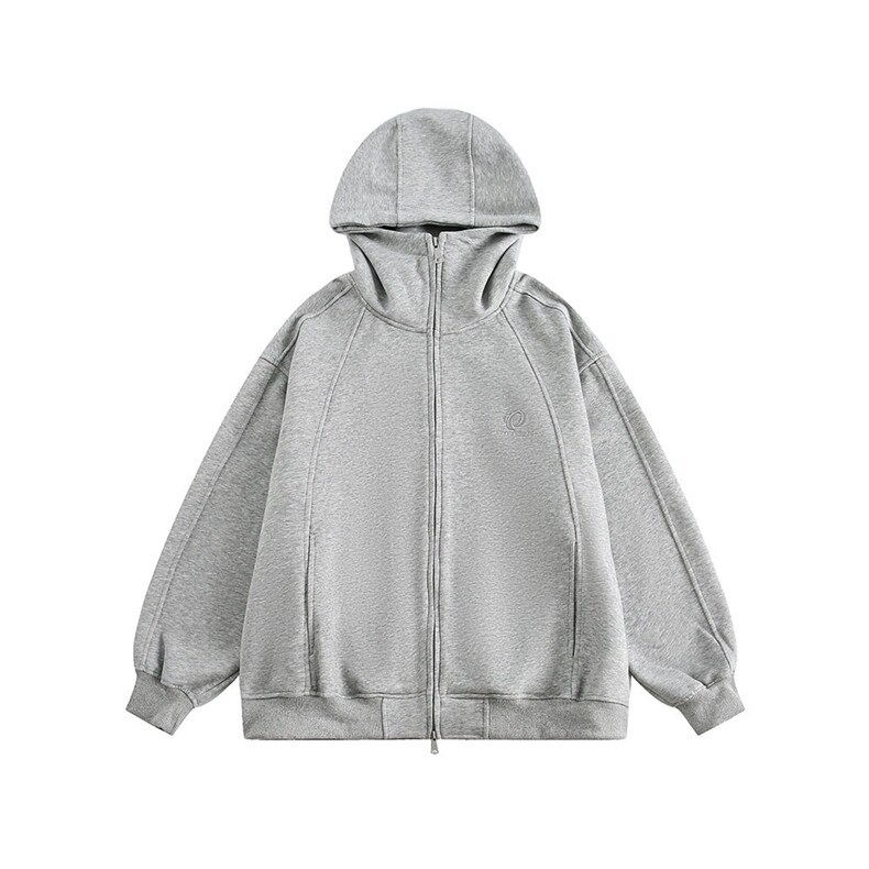 2025秋绣花连帽开衫卫衣380g--1389,男装卫衣,电商S012（CATTEE）