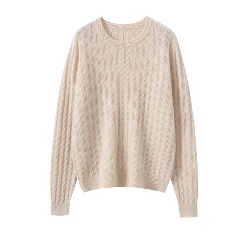 2025年秋季新款百搭女士长袖圆领套头衫，女装羊绒衫，轻暖羊绒