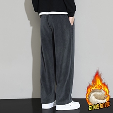 217-2-NK557-P45冬季新款羊羔绒加绒加厚直筒休闲裤男大码卫裤，男装休闲裤，星座217-2