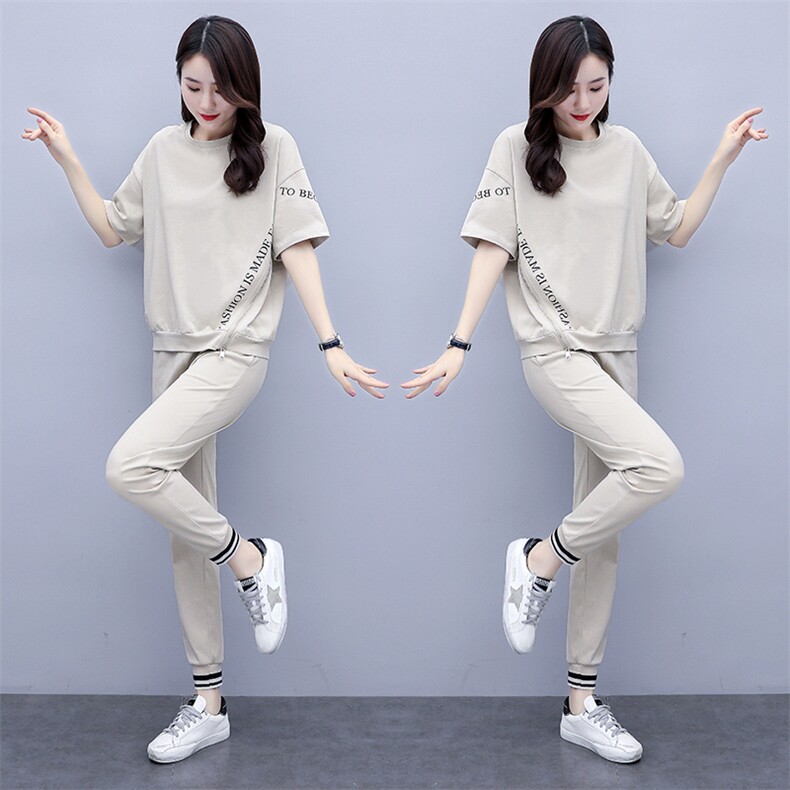 女士夏季2025超火休闲运动服妈妈高级感夏日一整套穿搭,女装运动套装,凯瑟曼