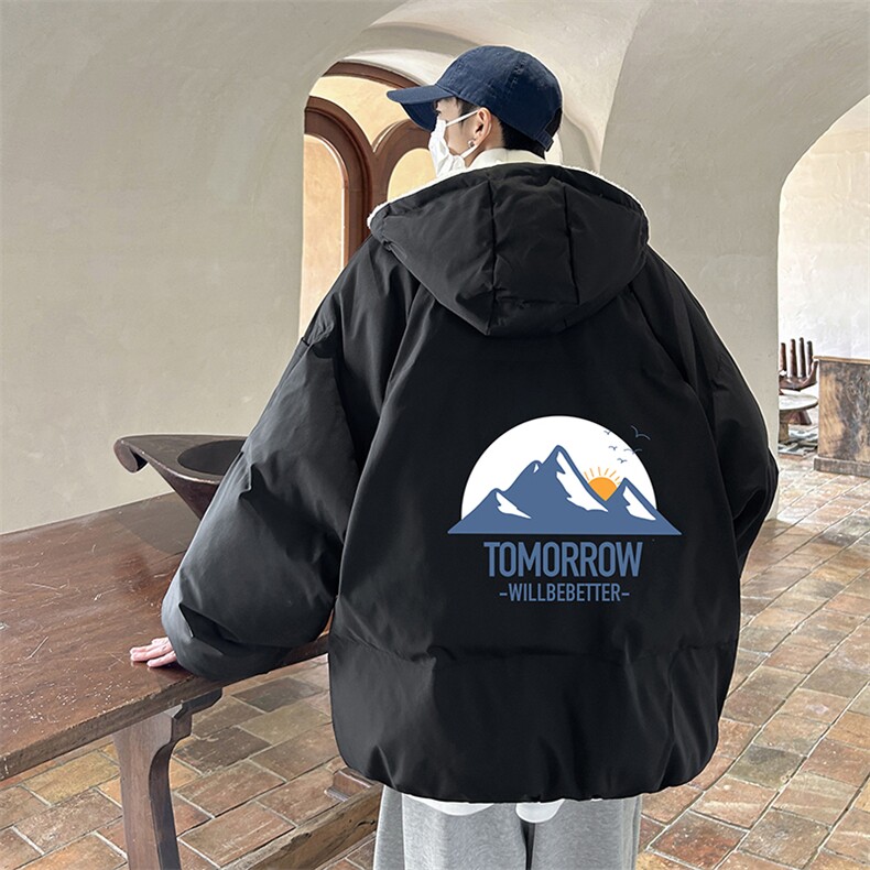 控128加绒面包服男大码羊羔毛棉衣男MY16235-P100,男装棉衣,电商A040