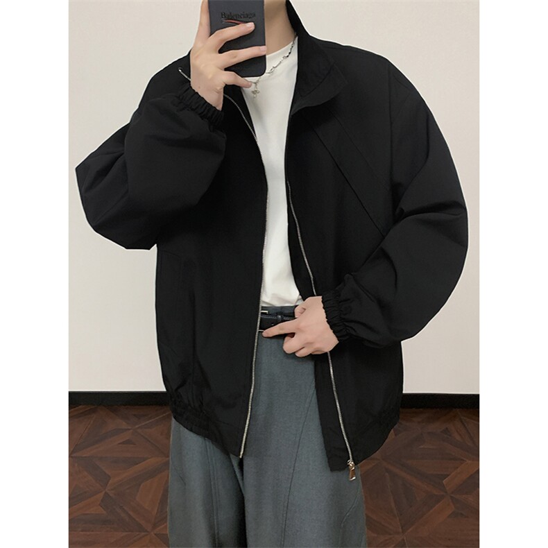JK303/P65春装新款现货立领夹克男外套宽松大码潮上衣,男装夹克,电商基地A050