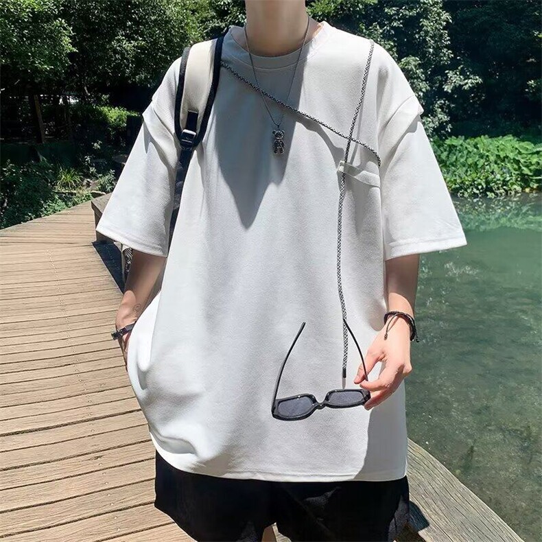 假两件短袖男夏季潮牌痞帅炸街t恤1001-1-T247-P32,男装T恤,星座1001-1