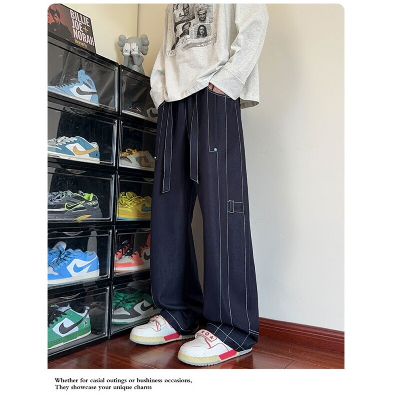 春秋高品质阳离子大码宽松休闲时尚牛仔裤设计感,男装牛仔裤,星座1013-1