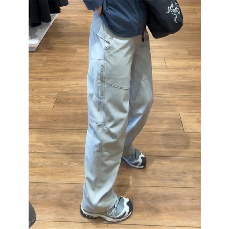 高品户外立体裁剪多功能软壳技能冲锋裤男女防水工装裤A1042-P85,男装工装外套,星座1505