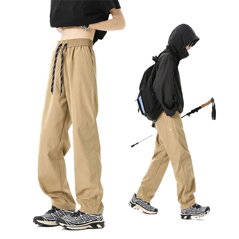 美式机能尼龙速干冲锋裤男夏季潮牌cleanfit三角标微锥登山长裤子,男装休闲裤,星座310A-4