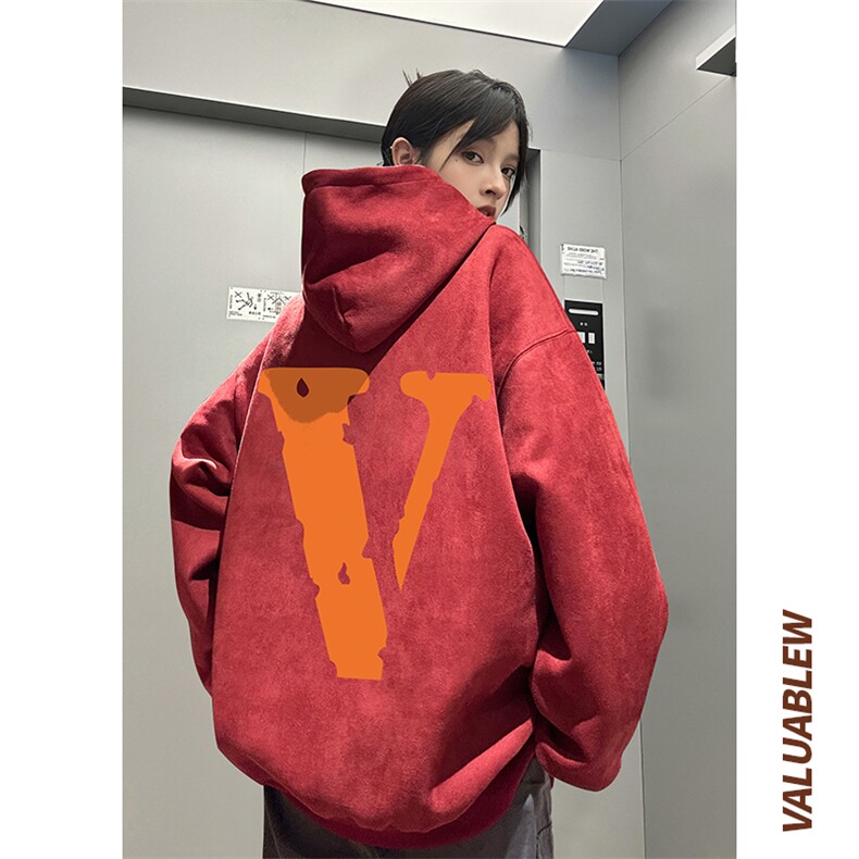 麂皮绒连帽卫衣重磅400克橙v印花JL7012-P45控78（抖音不可售）,男装卫衣,星座508（原C305）