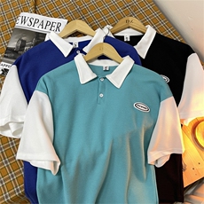 特P38控68华夫格POLO衫夏季中性风短袖T恤上衣PL221，男装Polo衫，电商B370